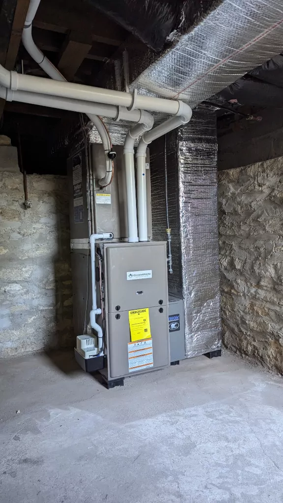 Recently installed Champion furnace
