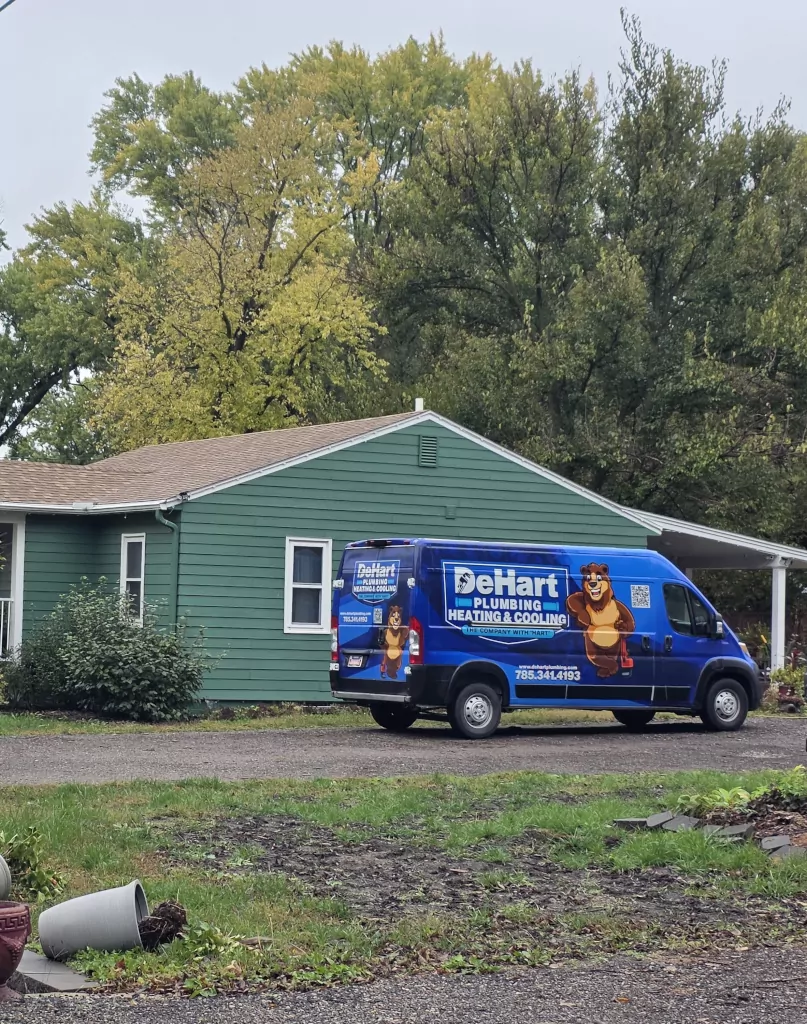 van and house